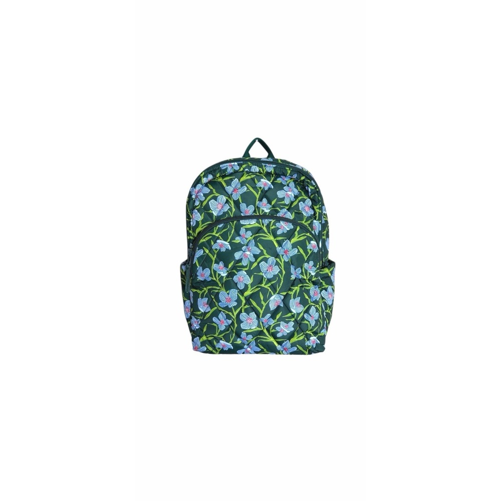 Vera Bradley Essential Large Backpack Ultralight Charlotte Stems Floral GreenNWT